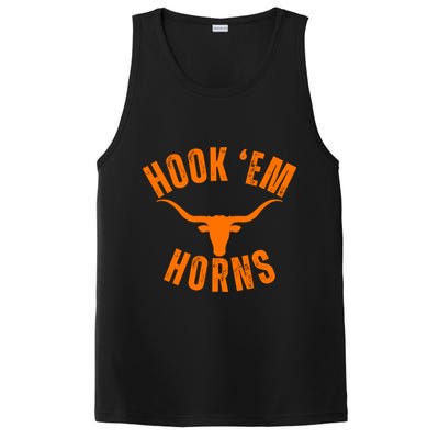 Hook Em Horns Texas Bull Head PosiCharge Competitor Tank