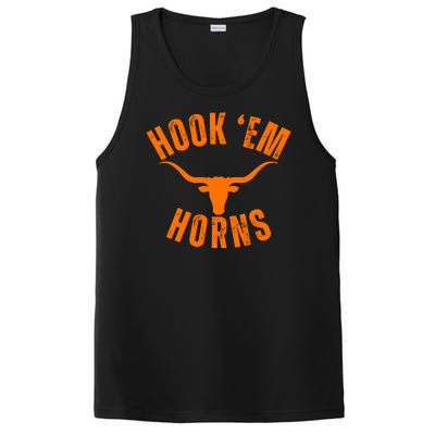 Hook Em Horns Texas Bull Head PosiCharge Competitor Tank