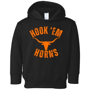 Hook Em Horns Texas Bull Head Toddler Hoodie