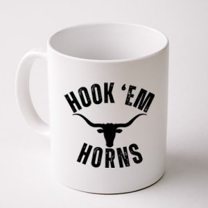 Hook Em Horns Texas Bull Head Coffee Mug