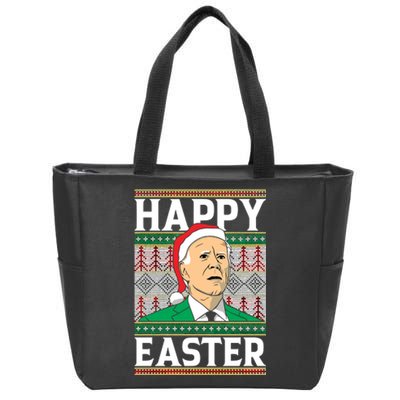 Happy Easter Happy Holidays Merry Christmas Zip Tote Bag