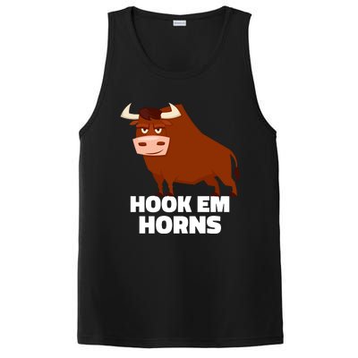 Hook Em Horns Texas Bull Head PosiCharge Competitor Tank