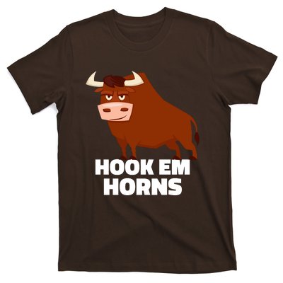 Hook Em Horns Texas Bull Head T-Shirt