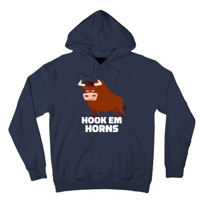 Hook Em Horns Texas Bull Head Hoodie