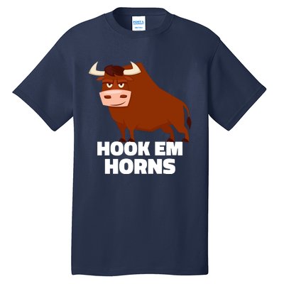 Hook Em Horns Texas Bull Head Tall T-Shirt