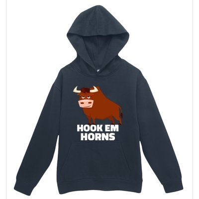 Hook Em Horns Texas Bull Head Urban Pullover Hoodie