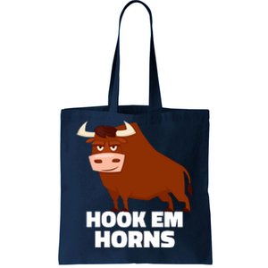 Hook Em Horns Texas Bull Head Tote Bag