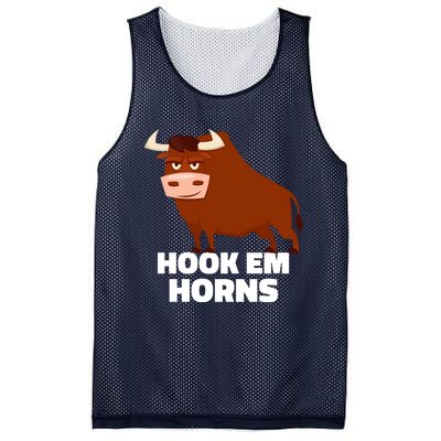 Hook Em Horns Texas Bull Head Mesh Reversible Basketball Jersey Tank