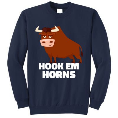 Hook Em Horns Texas Bull Head Tall Sweatshirt