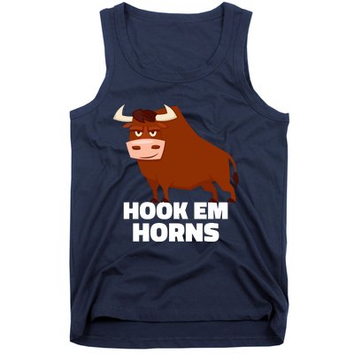 Hook Em Horns Texas Bull Head Tank Top