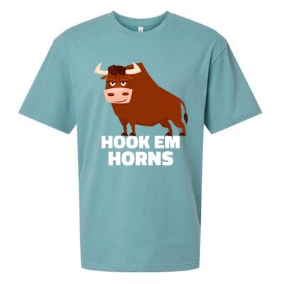 Hook Em Horns Texas Bull Head Sueded Cloud Jersey T-Shirt