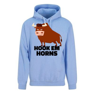 Hook Em Horns Texas Bull Head Unisex Surf Hoodie