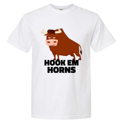 Hook Em Horns Texas Bull Head Garment-Dyed Heavyweight T-Shirt