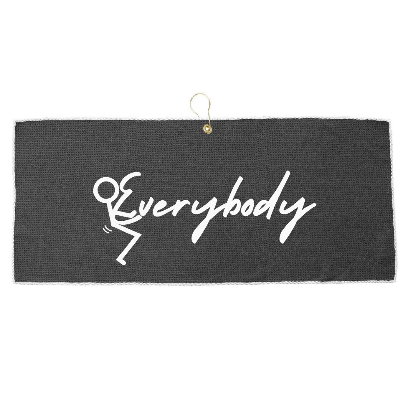 Hugging Everybody Large Microfiber Waffle Golf Towel