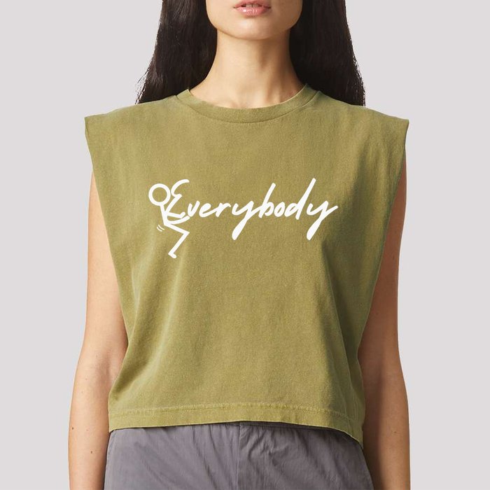 Hugging Everybody Garment-Dyed Women's Muscle Tee