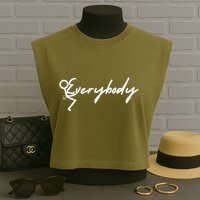 Hugging Everybody Garment-Dyed Women's Muscle Tee