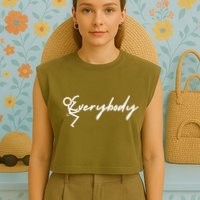 Hugging Everybody Garment-Dyed Women's Muscle Tee