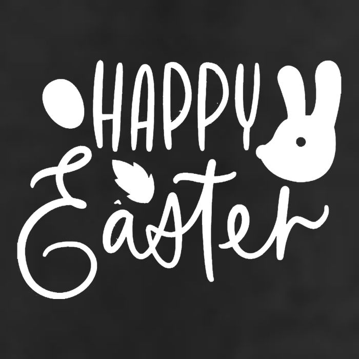 Happy Easter Holiday Bunny 7 Panel Mesh Trucker Snapback Hat