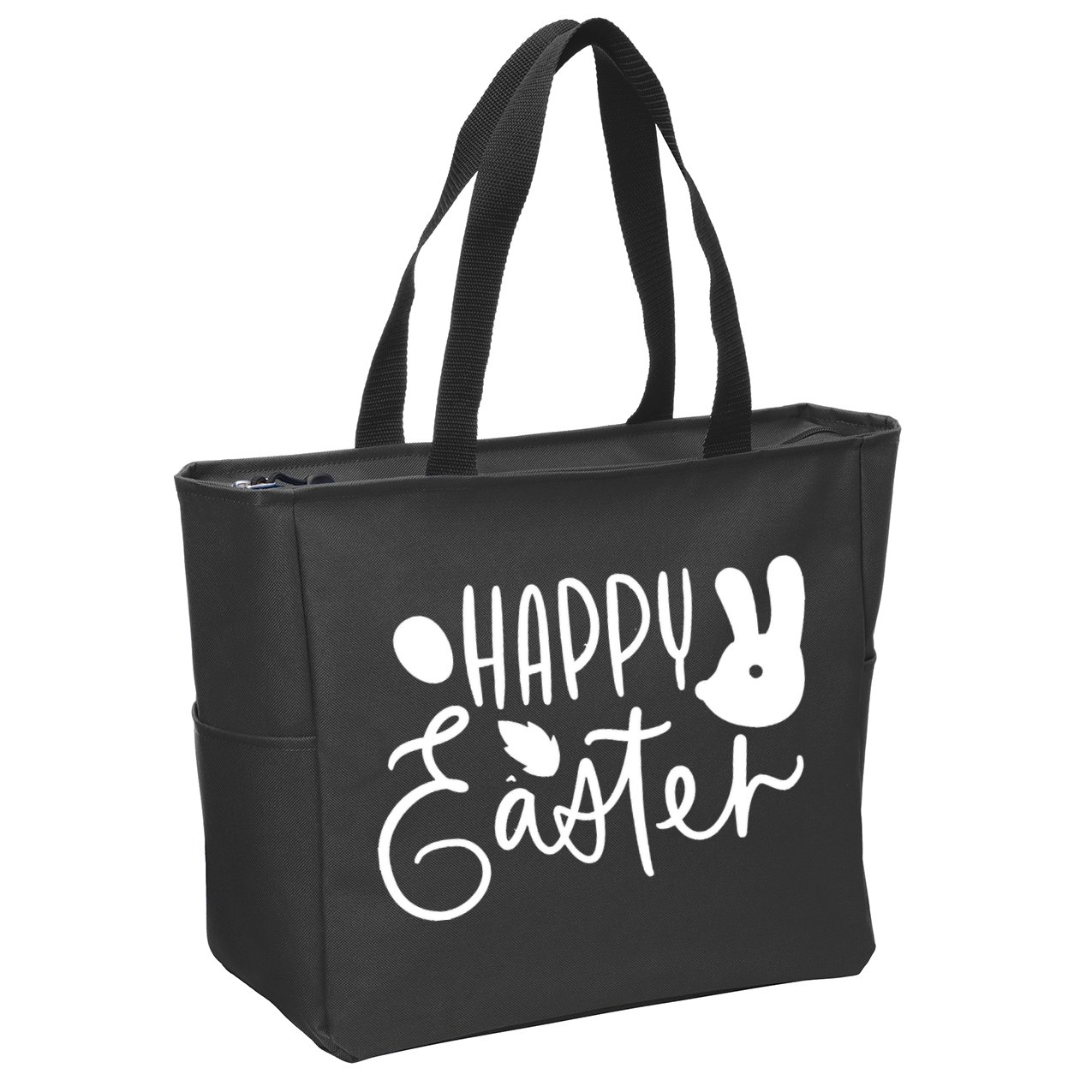 Happy Easter Holiday Bunny Zip Tote Bag