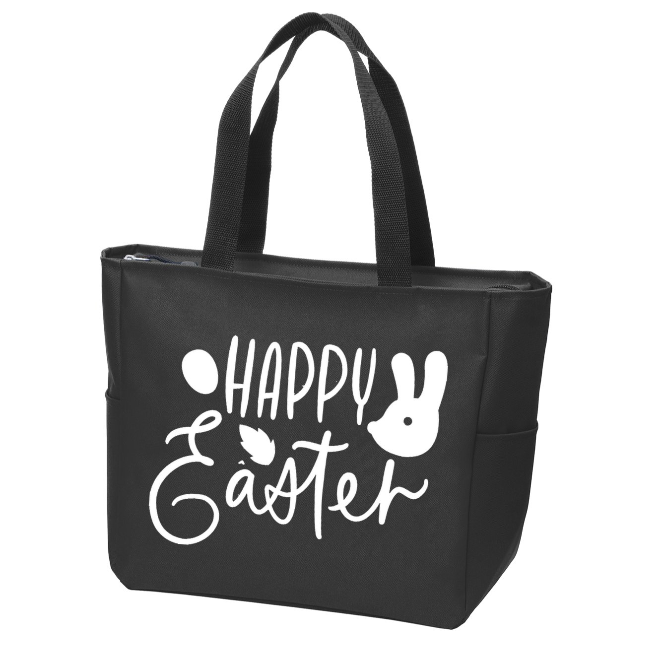 Happy Easter Holiday Bunny Zip Tote Bag