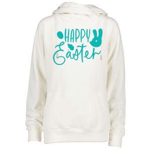 Happy Easter Holiday Bunny Womens Funnel Neck Pullover Hood