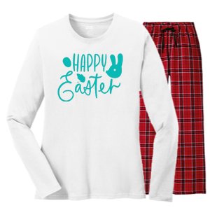 Happy Easter Holiday Bunny Women's Long Sleeve Flannel Pajama Set 