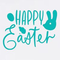 Happy Easter Holiday Bunny Flat Bill Trucker Hat