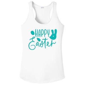 Happy Easter Holiday Bunny Ladies PosiCharge Competitor Racerback Tank