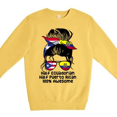 Half Ecuadorian Half Puerto Rican Ecuador Boricua Mix Premium Crewneck Sweatshirt