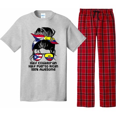 Half Ecuadorian Half Puerto Rican Ecuador Boricua Mix Pajama Set