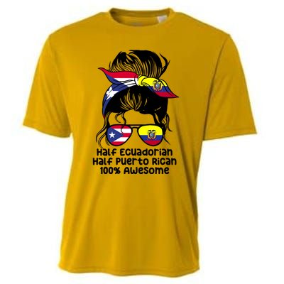 Half Ecuadorian Half Puerto Rican Ecuador Boricua Mix Cooling Performance Crew T-Shirt