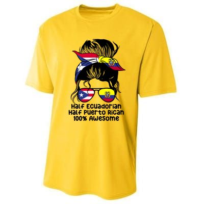 Half Ecuadorian Half Puerto Rican Ecuador Boricua Mix Performance Sprint T-Shirt