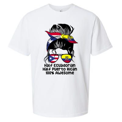 Half Ecuadorian Half Puerto Rican Ecuador Boricua Mix Sueded Cloud Jersey T-Shirt