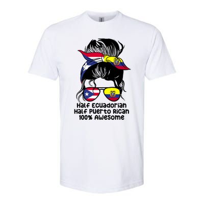 Half Ecuadorian Half Puerto Rican Ecuador Boricua Mix Softstyle CVC T-Shirt