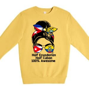 Half Ecuadorian Half Cuban 100 Percent Awesome Premium Crewneck Sweatshirt