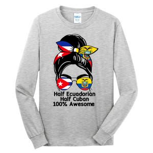 Half Ecuadorian Half Cuban 100 Percent Awesome Tall Long Sleeve T-Shirt