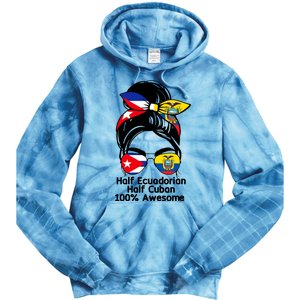 Half Ecuadorian Half Cuban 100 Percent Awesome Tie Dye Hoodie