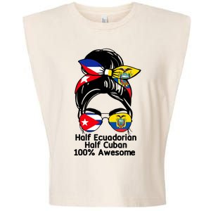 Half Ecuadorian Half Cuban 100 Percent Awesome Garment-Dyed Women's Muscle Tee