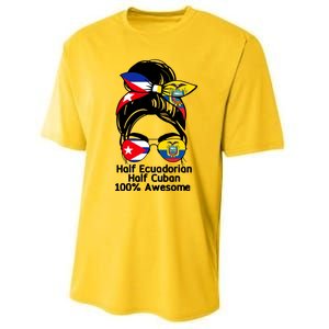 Half Ecuadorian Half Cuban 100 Percent Awesome Performance Sprint T-Shirt