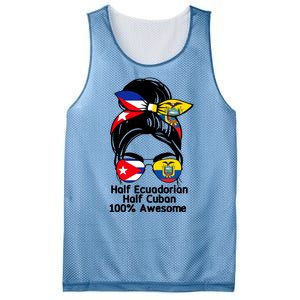 Half Ecuadorian Half Cuban 100 Percent Awesome Mesh Reversible Basketball Jersey Tank