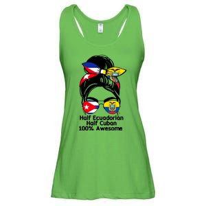 Half Ecuadorian Half Cuban 100 Percent Awesome Ladies Essential Flowy Tank