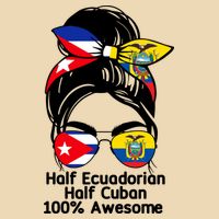 Half Ecuadorian Half Cuban 100 Percent Awesome Drawstring Bag