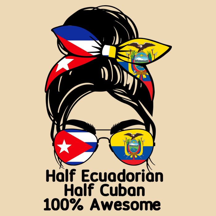 Half Ecuadorian Half Cuban 100 Percent Awesome Drawstring Bag