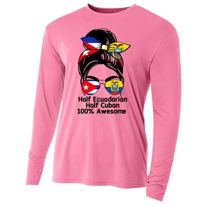 Half Ecuadorian Half Cuban 100 Percent Awesome Cooling Performance Long Sleeve Crew