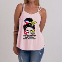 Half Ecuadorian Half Cuban 100 Percent Awesome Women's Strappy Tank