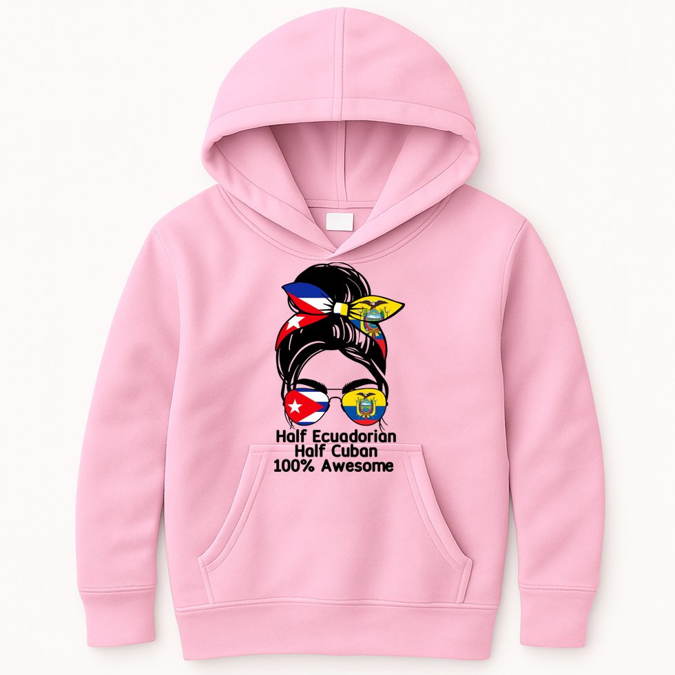 Half Ecuadorian Half Cuban 100 Percent Awesome Kids Hoodie