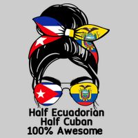 Half Ecuadorian Half Cuban 100 Percent Awesome Tie-Dye T-Shirt