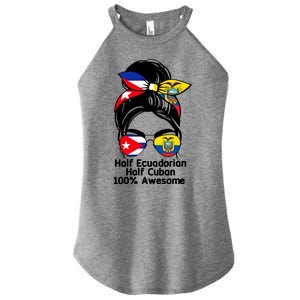 Half Ecuadorian Half Cuban 100 Percent Awesome Women's Perfect Tri Rocker Tank