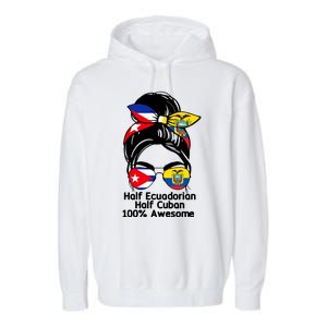 Half Ecuadorian Half Cuban 100 Percent Awesome Garment-Dyed Fleece Hoodie