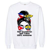 Half Ecuadorian Half Cuban 100 Percent Awesome Garment-Dyed Sweatshirt